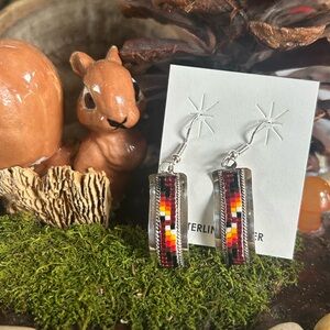 925 Sterling fanciful Navajo earrings